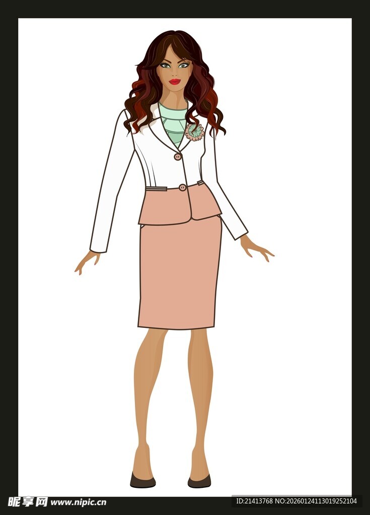 时尚职业女性穿搭展示