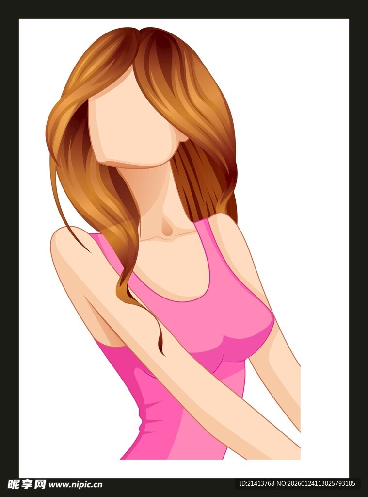 穿粉色上衣的时尚女性