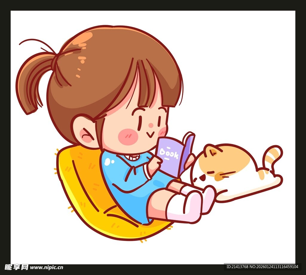 小女孩与仓鼠温馨相处