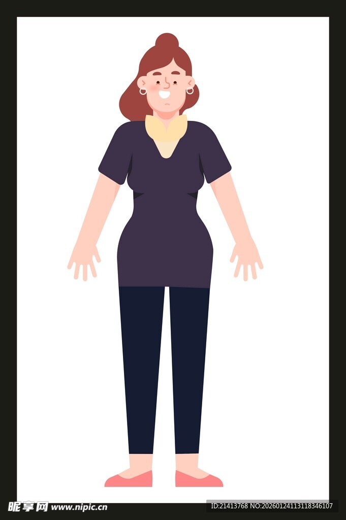 微胖女性的休闲穿搭展示