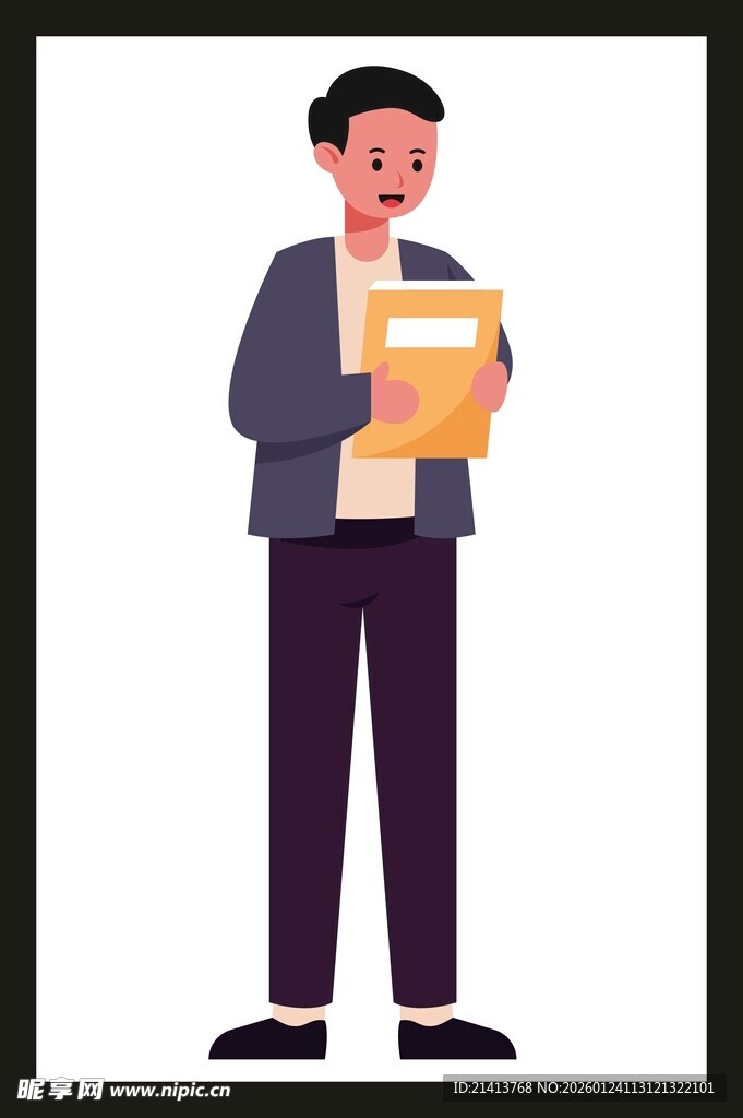 男子手持书本专注阅读