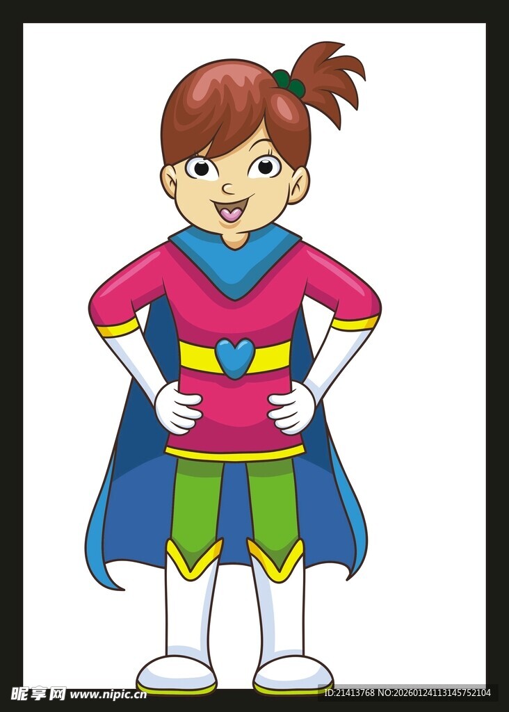 可爱小超级英雄女孩