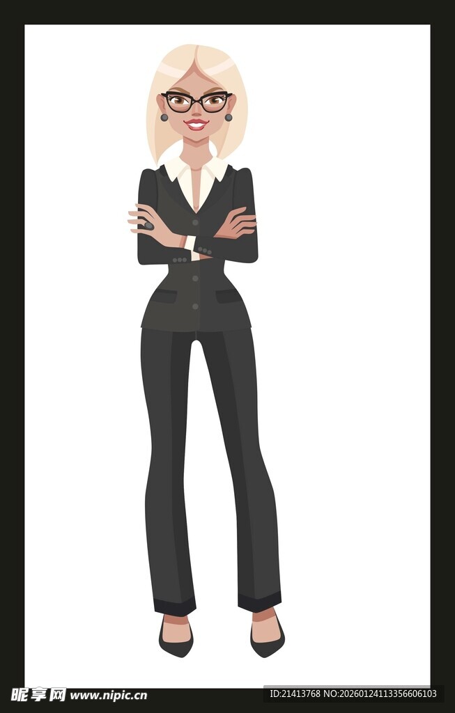 干练女职员形象 