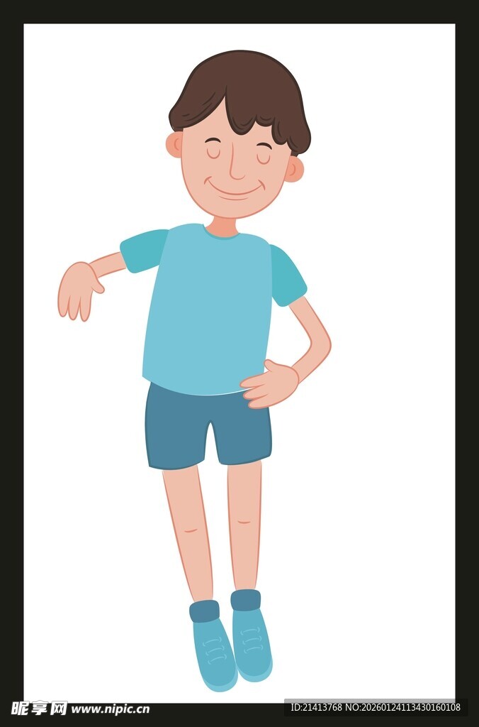 小女孩做运动准备姿势