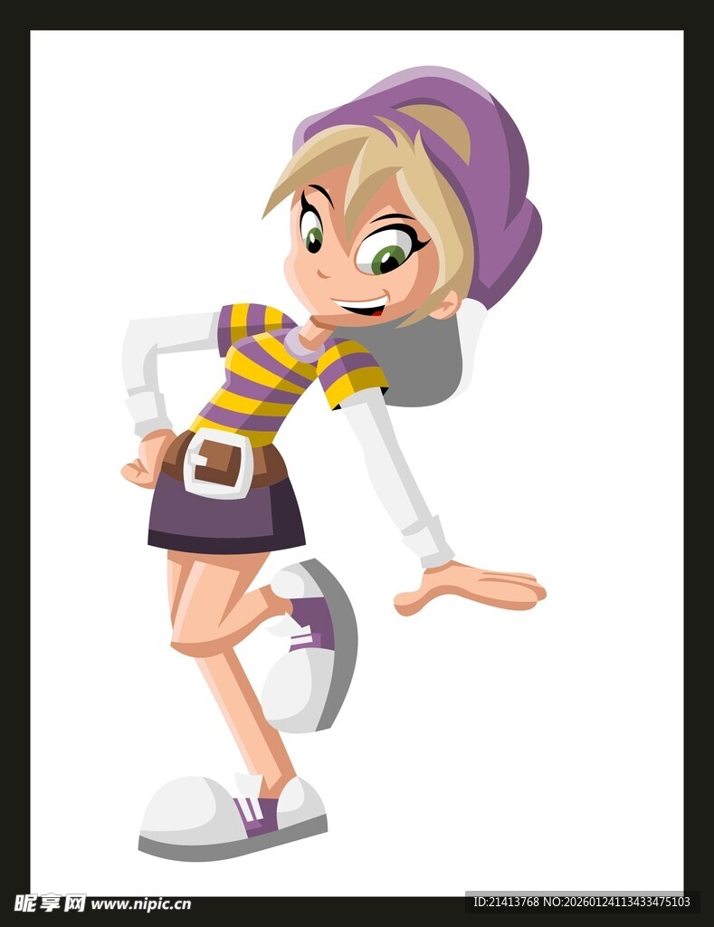 俏皮女孩动漫形象