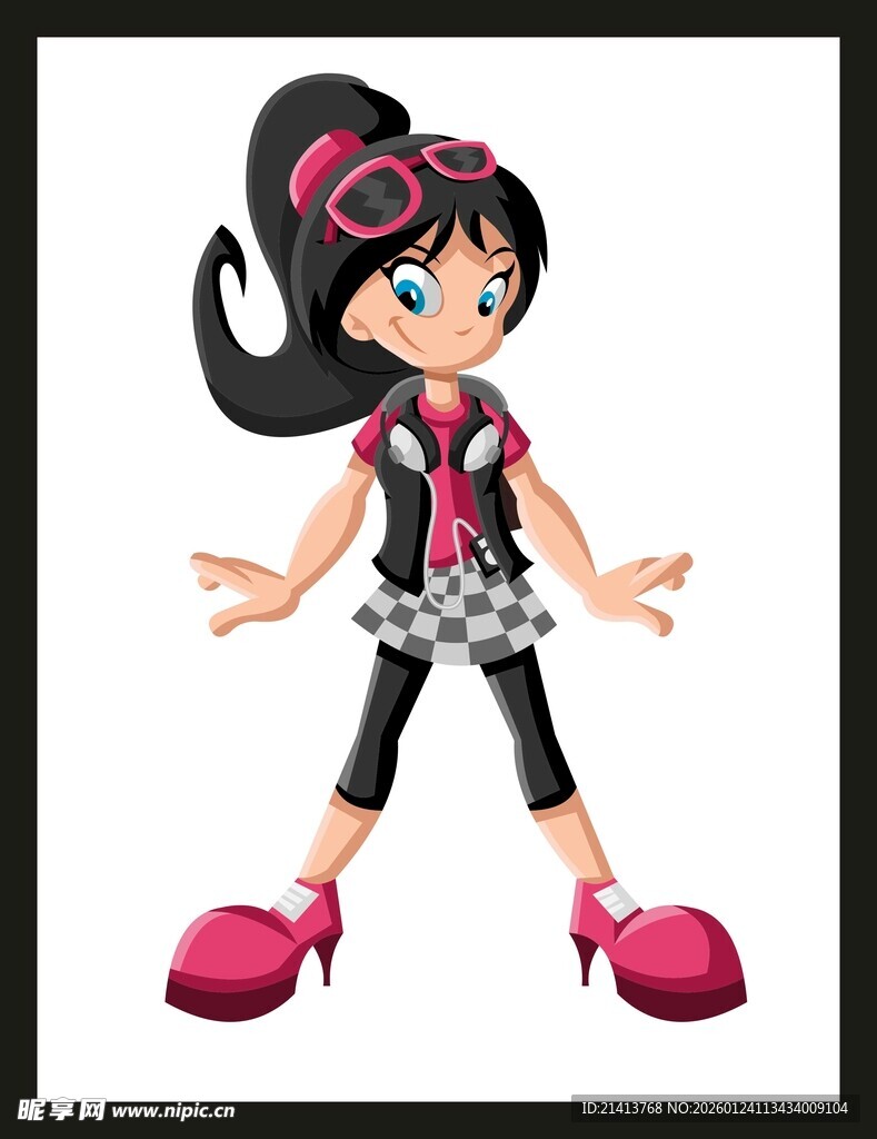 时尚卡通少女形象