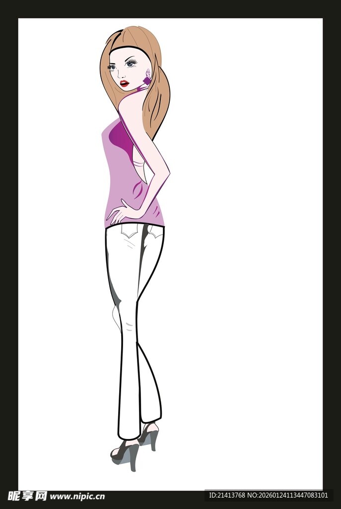 时尚女性插画