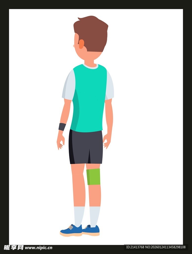 穿运动装的男孩