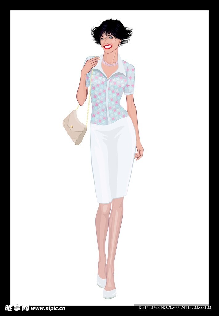 时尚女士优雅穿搭展示