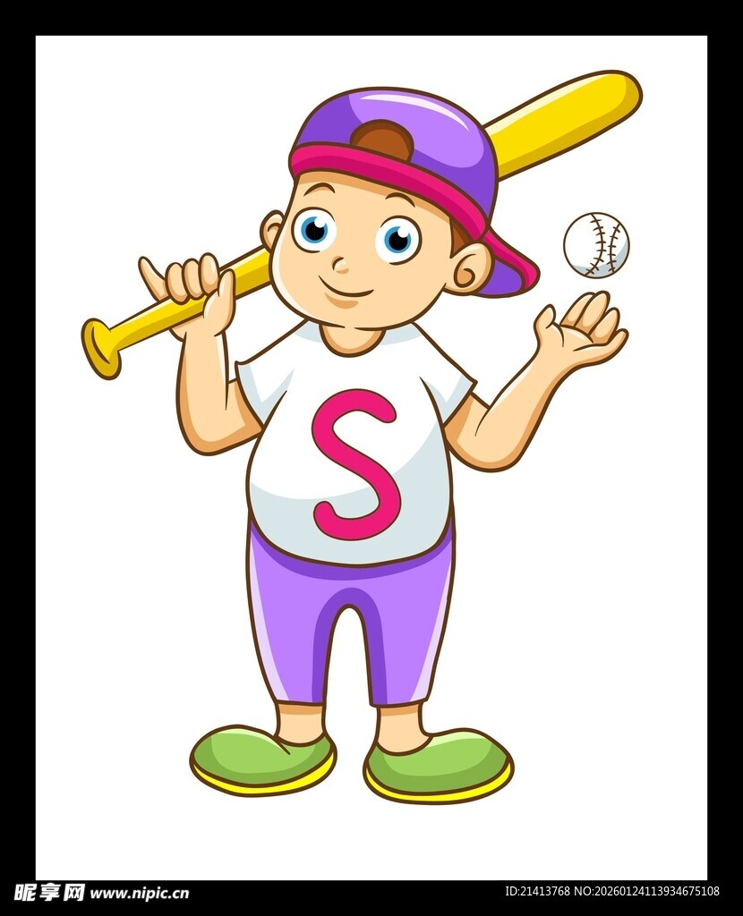 可爱棒球少年
