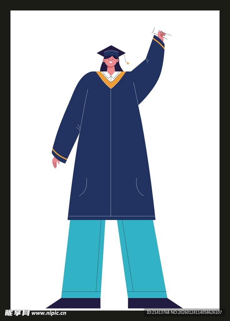 毕业学士挥手庆祝时刻