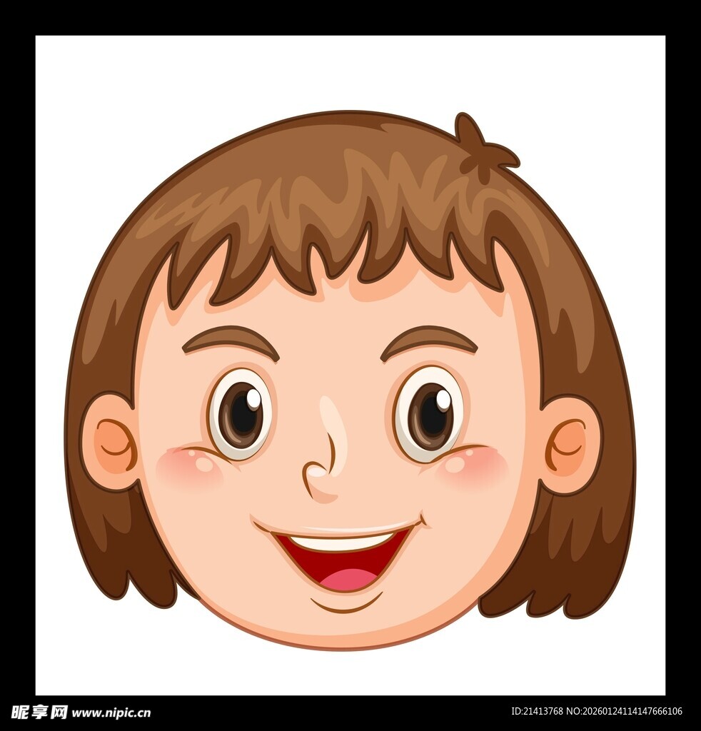 可爱微笑小女孩头像