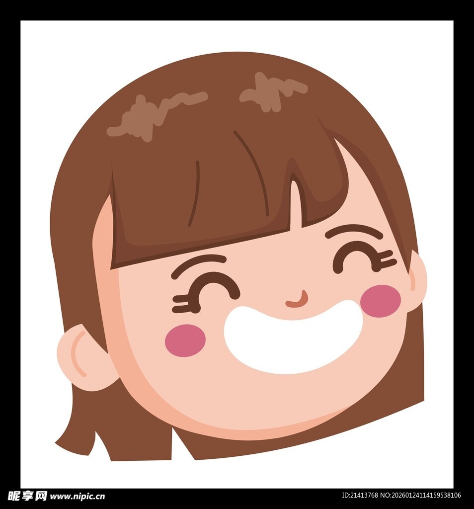 微笑女孩头像