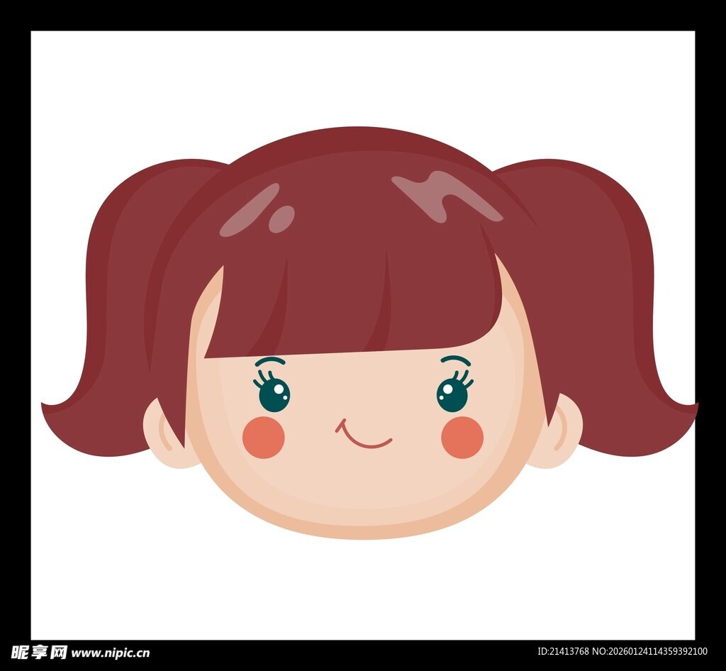 双马尾可爱小女孩头像