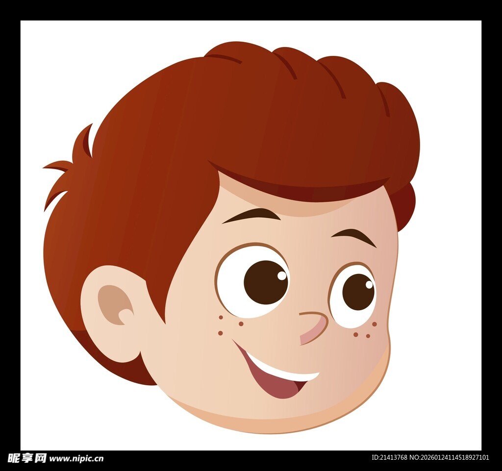 微笑小男孩头像