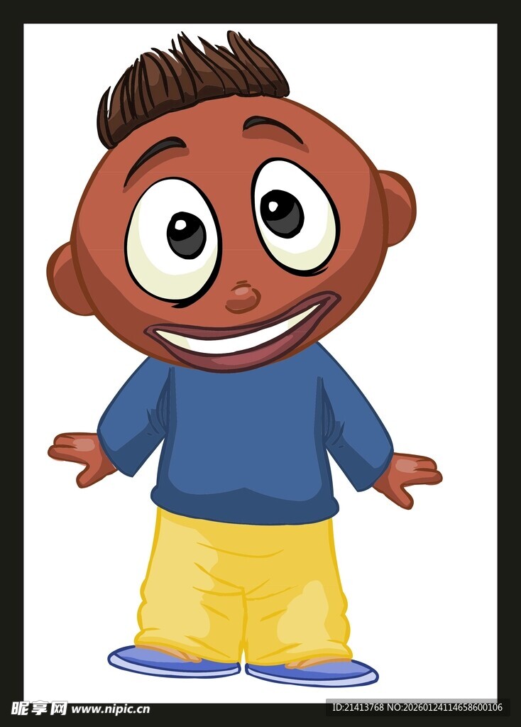 快乐小男孩张开双臂