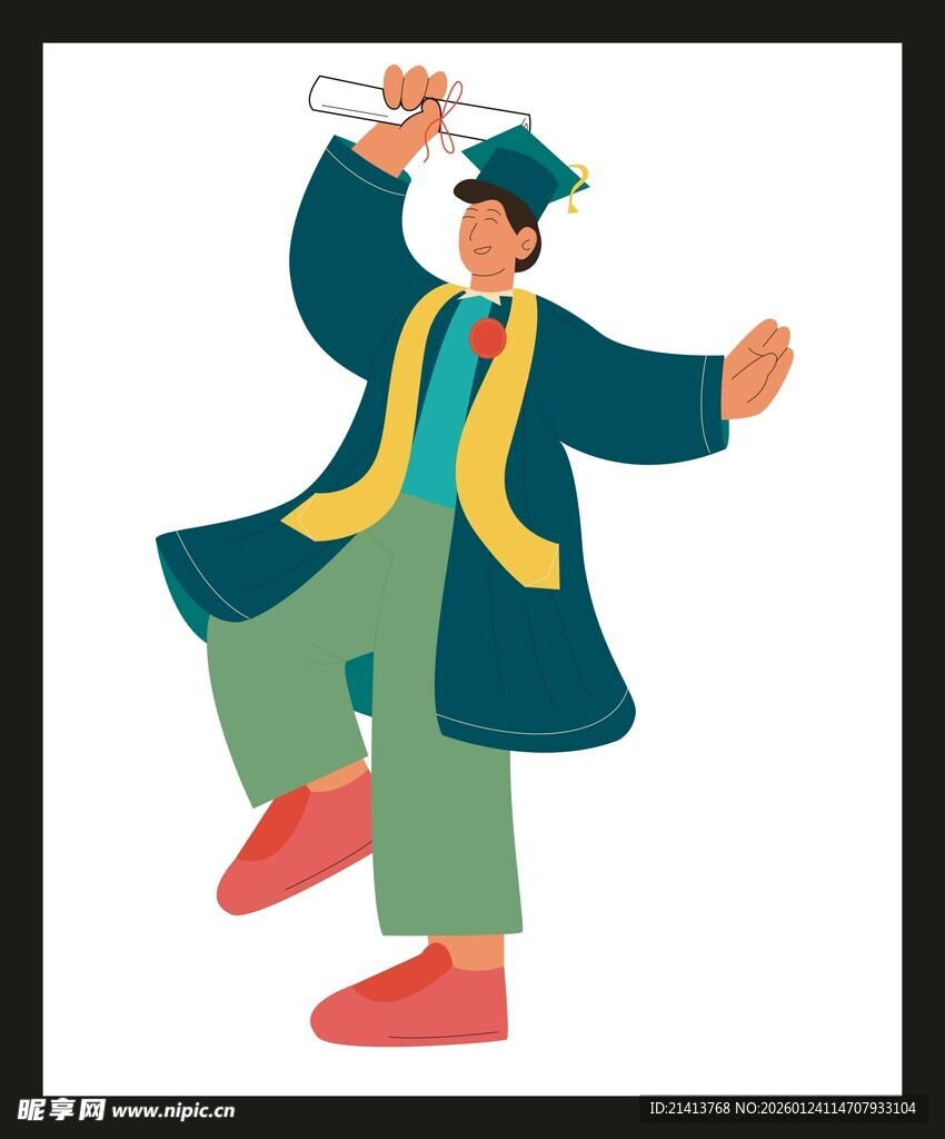 毕业生欢乐庆祝毕业时刻