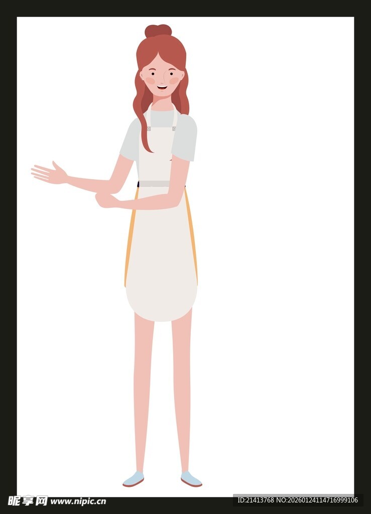 微笑服务的女服务员