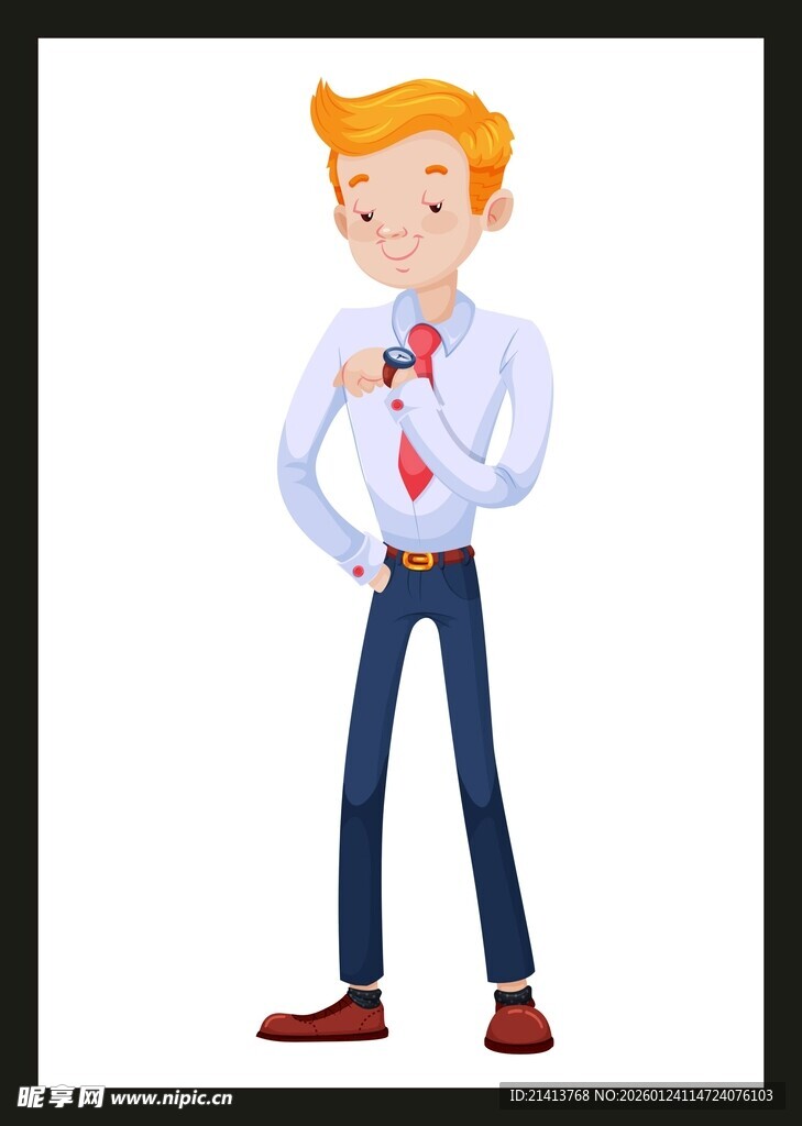 商务男士自信站姿形象