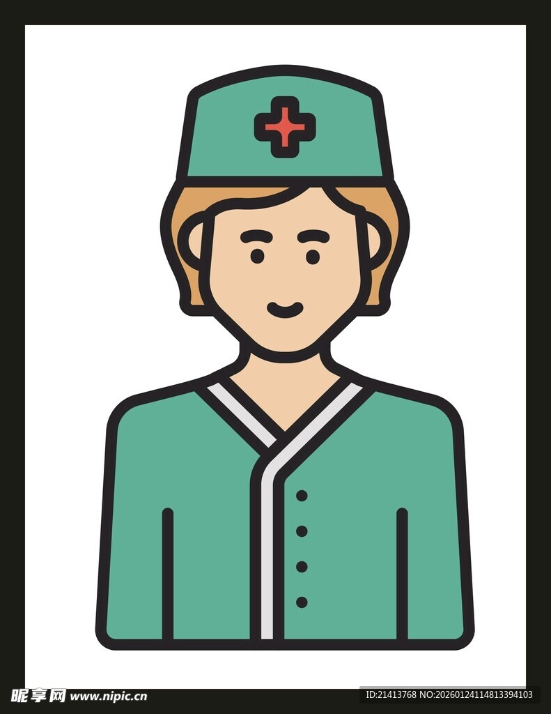 女医护人员卡通形象