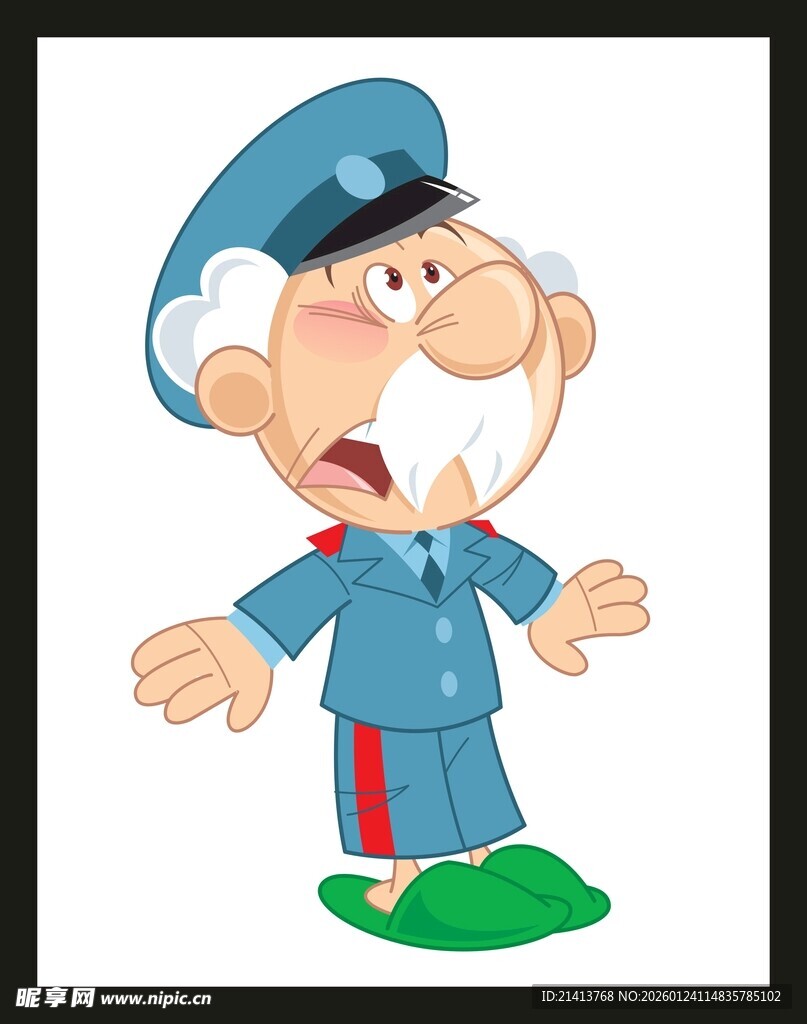 愤怒的制服老人