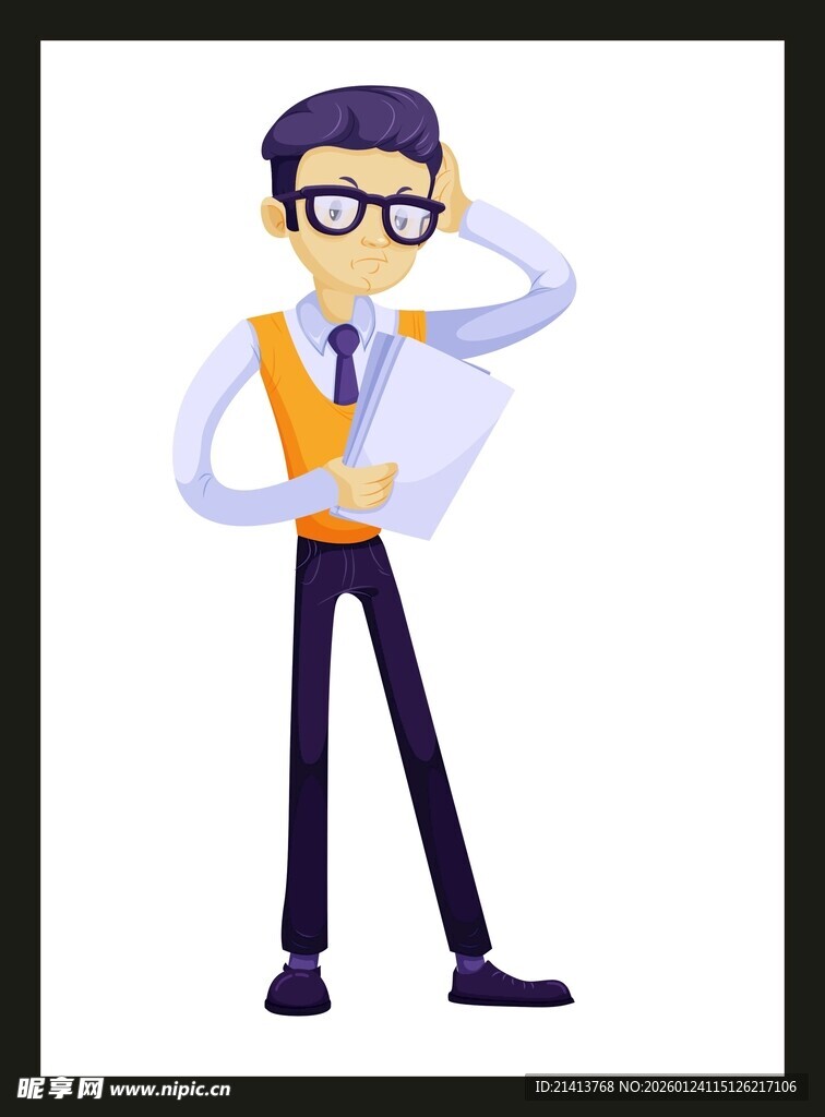 商务男士思考姿态