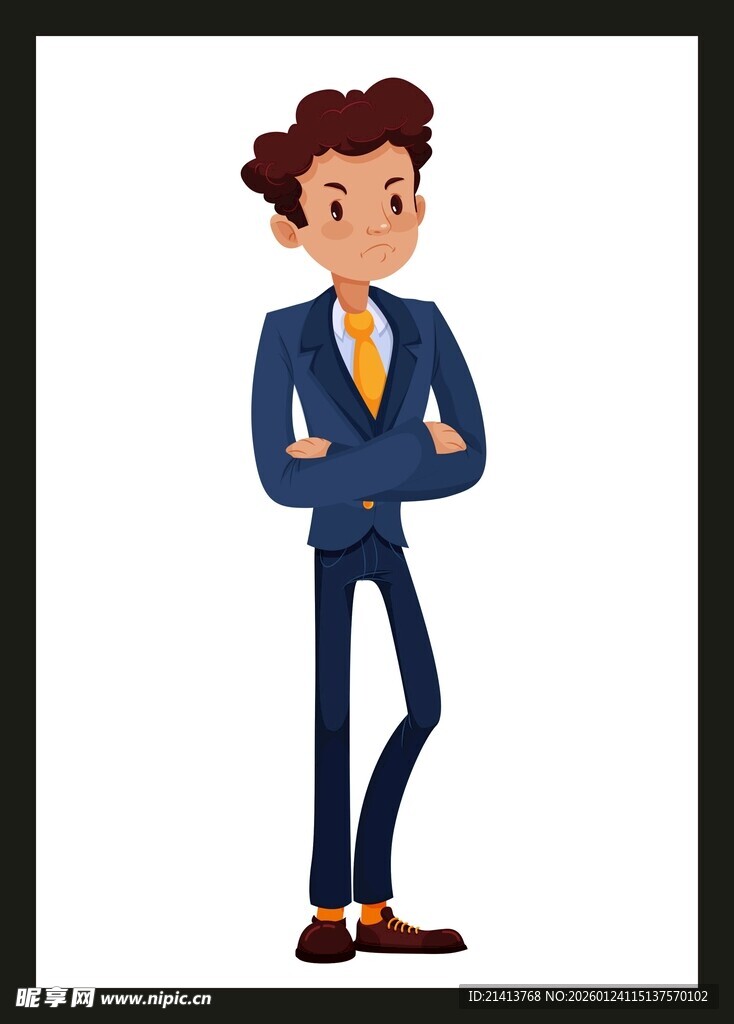 商务男士自信站姿形象