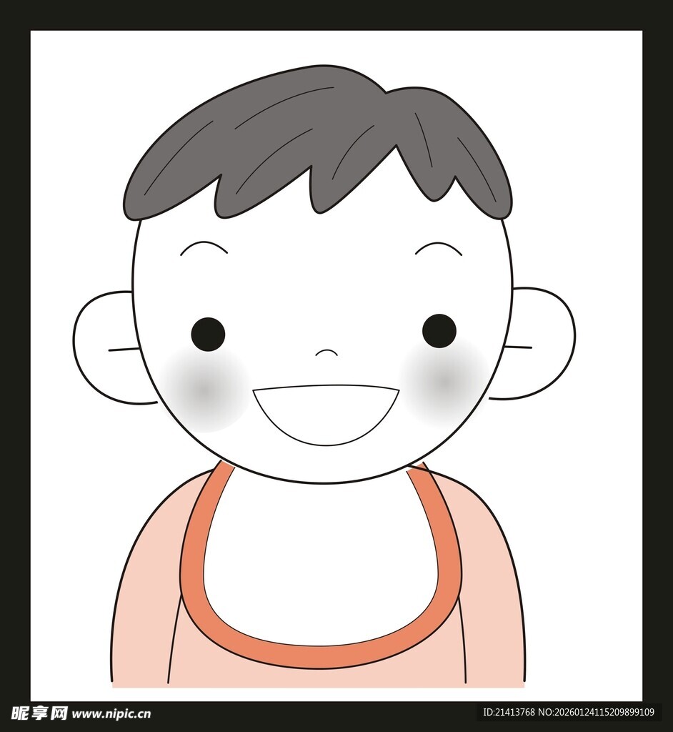 可爱微笑宝宝形象