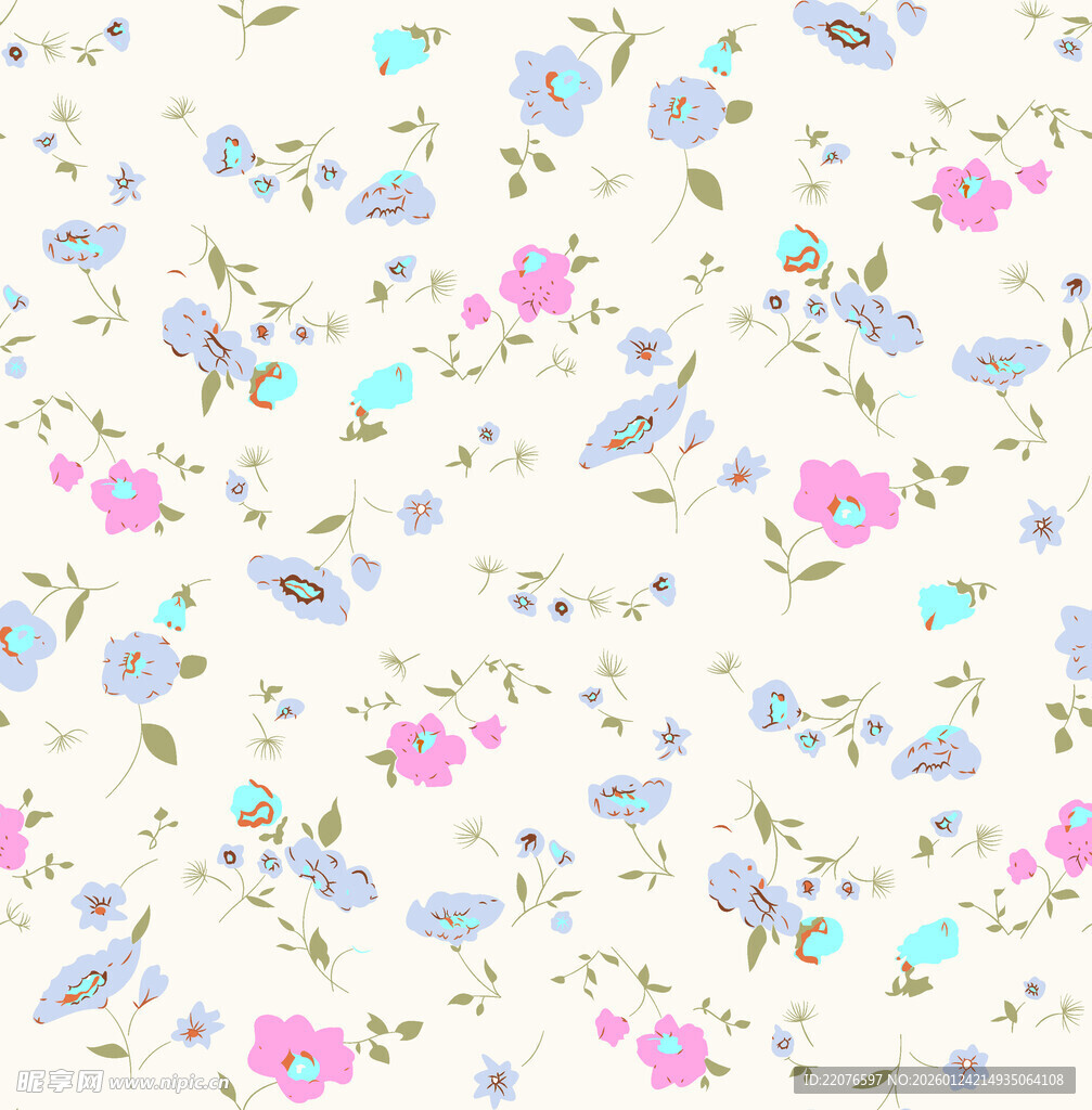 清新花卉图案背景