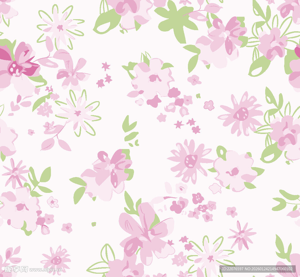 粉色花卉图案背景