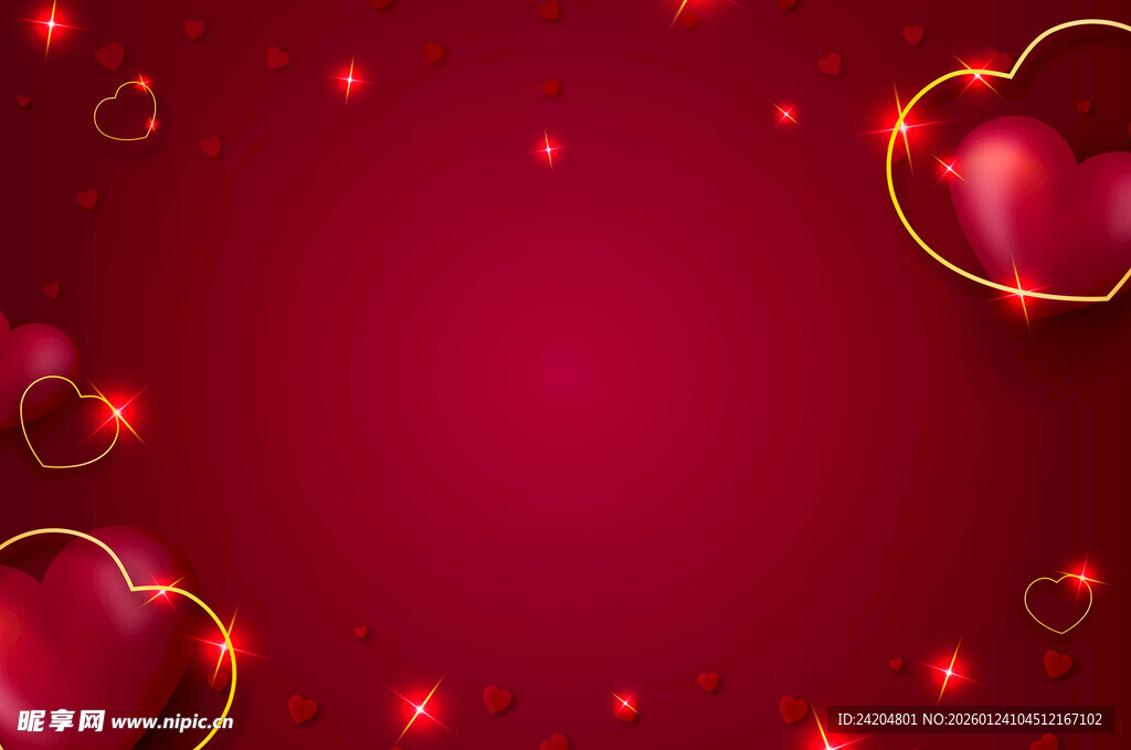 浪漫红心背景图
