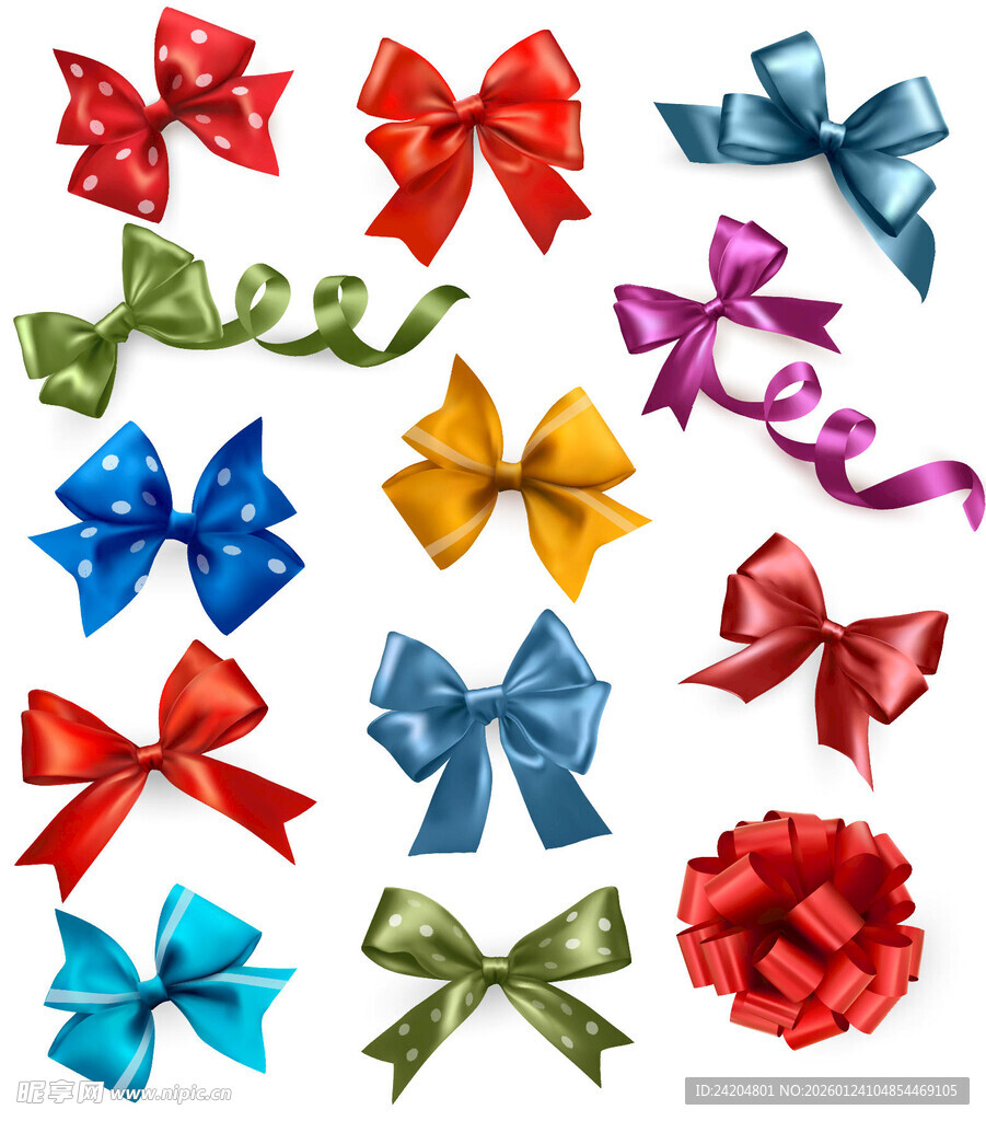 多彩精美蝴蝶结装饰集合