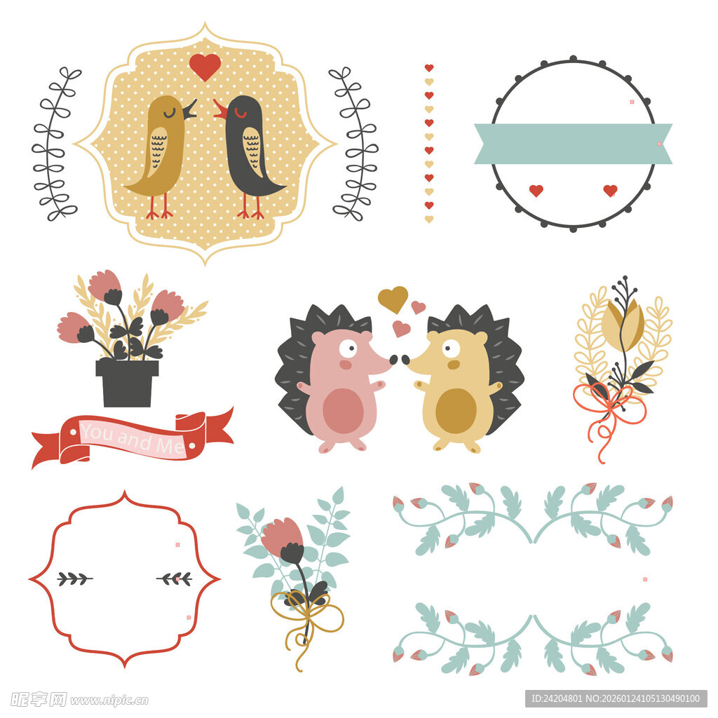 可爱手绘装饰图案集合