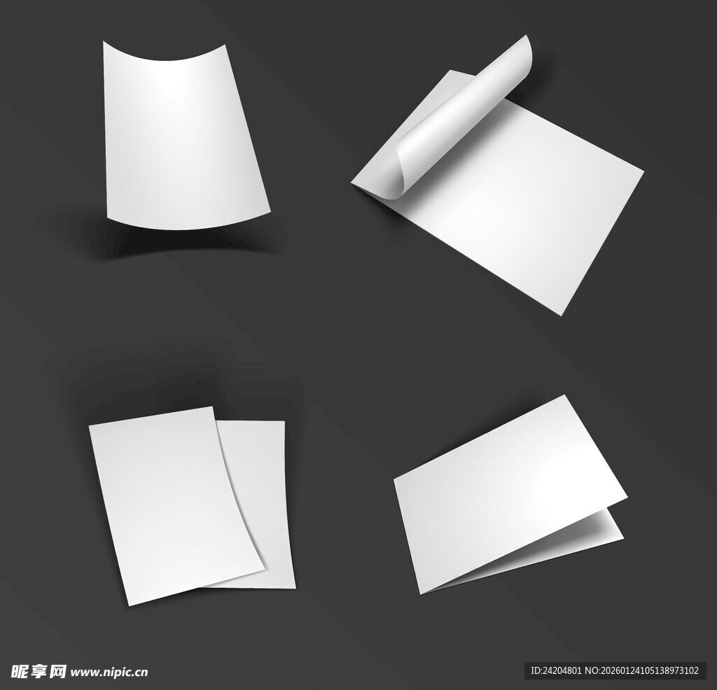 多样纸张造型展示