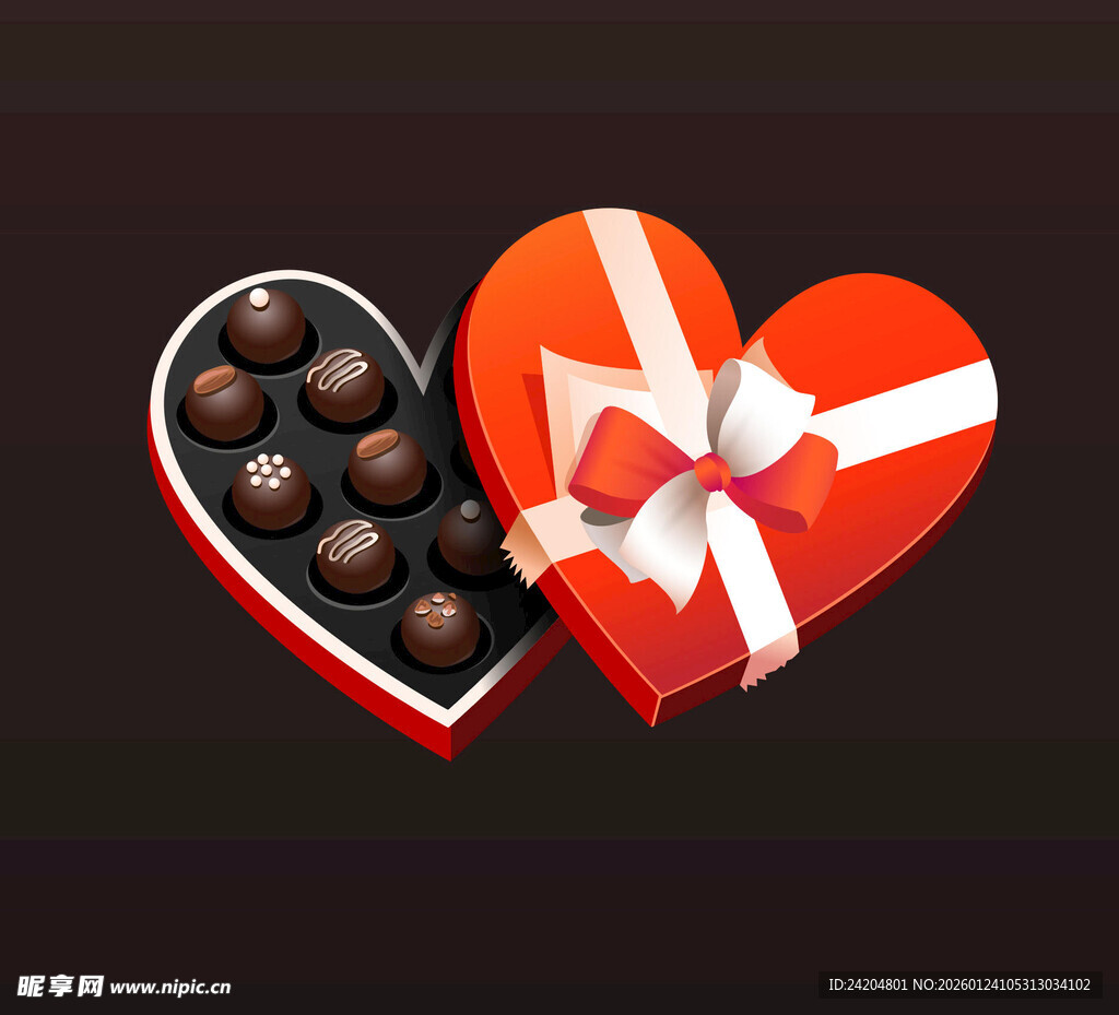心形巧克力礼盒