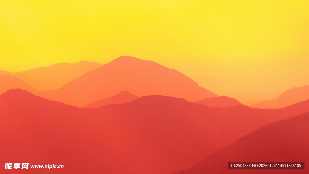 绚丽 变山峦风景图