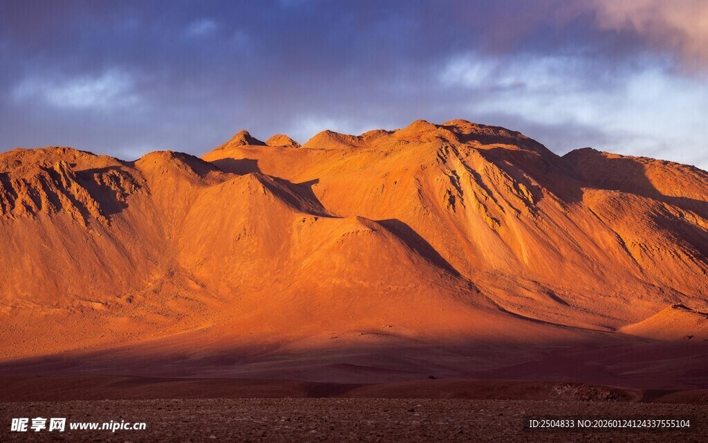 壮丽 漠景观 夕阳余晖