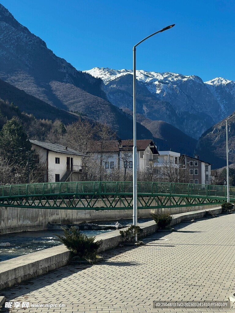 山间步道旁的美丽景致