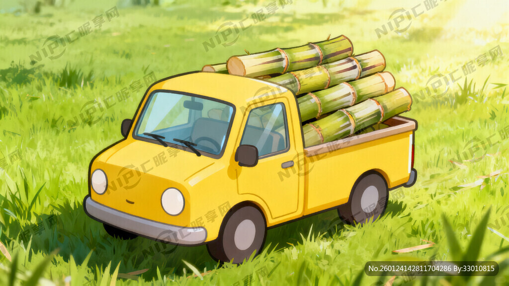 拉甘蔗的小汽车