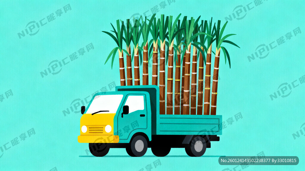 拉甘蔗的小汽车