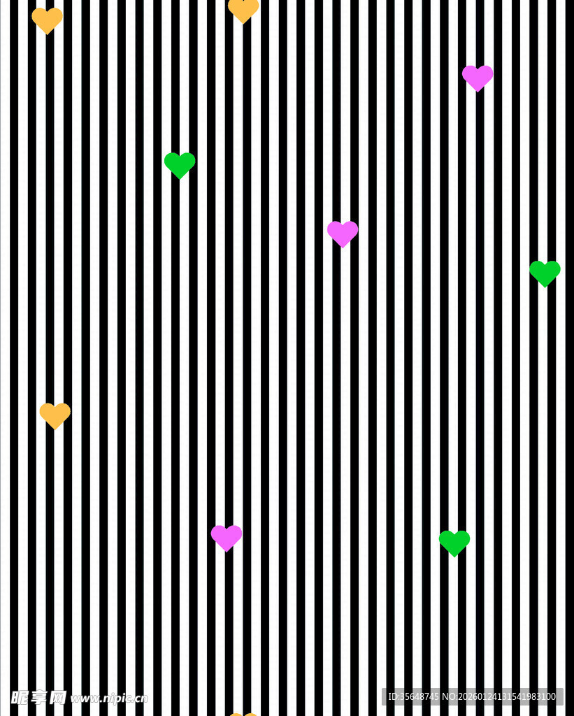 条纹背景上的多彩点缀