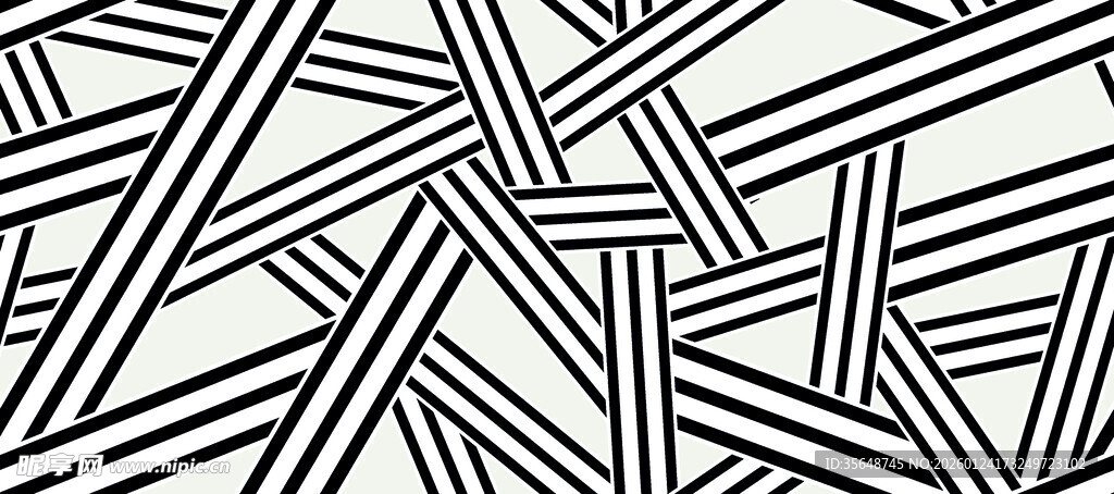 黑白线条交织抽象图案