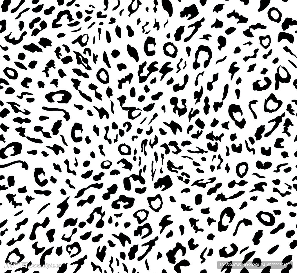 黑白豹纹图案纹理背景