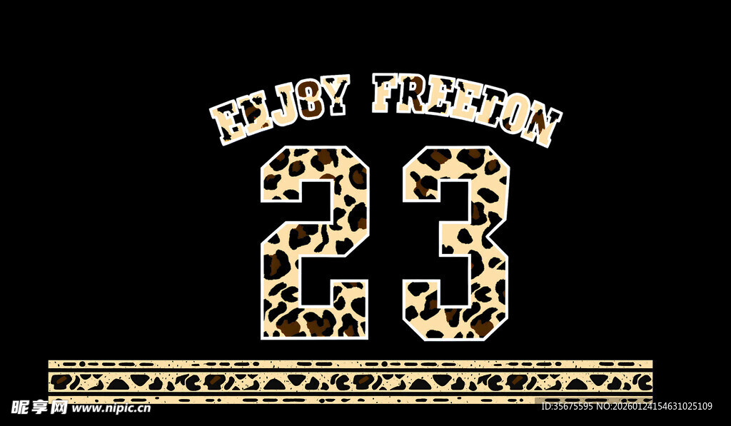 金色数字23装饰图案