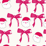 圣诞蝴蝶结与圣诞老人图案