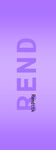 紫色背景上的BEND字样