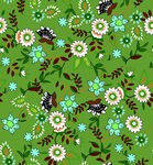 绿色花卉昆虫图案背景