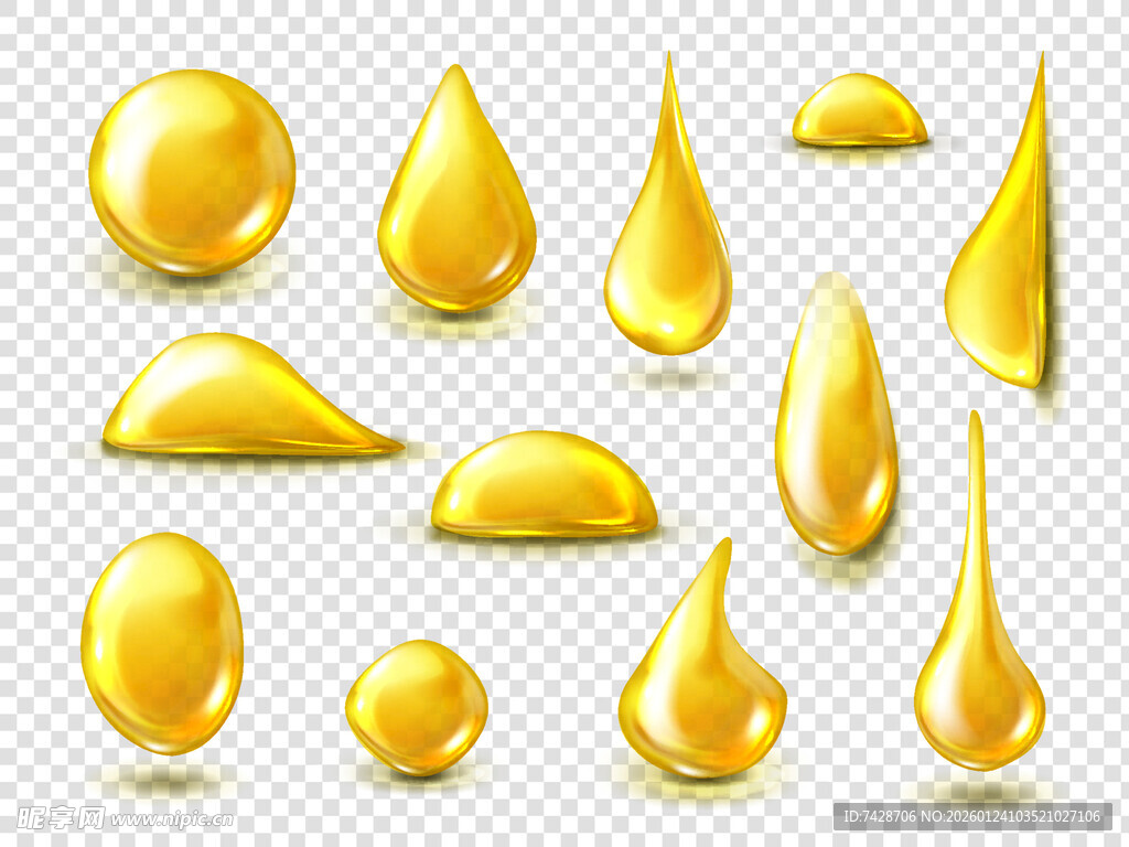金色水滴素材