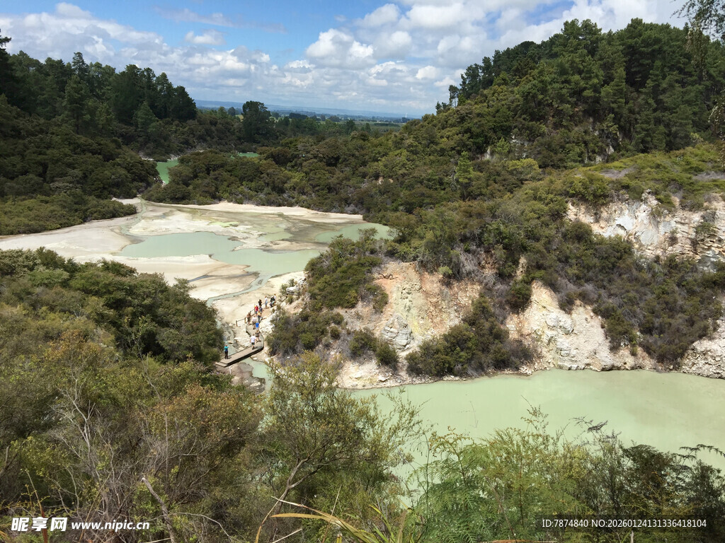 新西兰地热景观