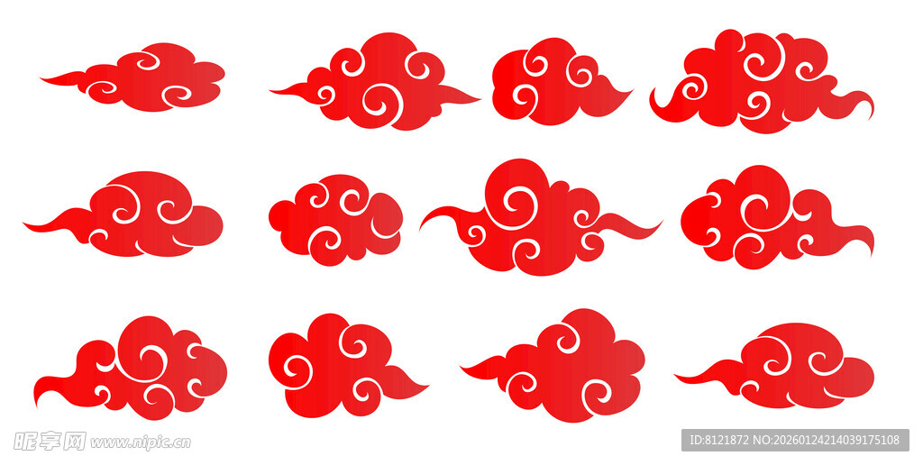 红色云纹